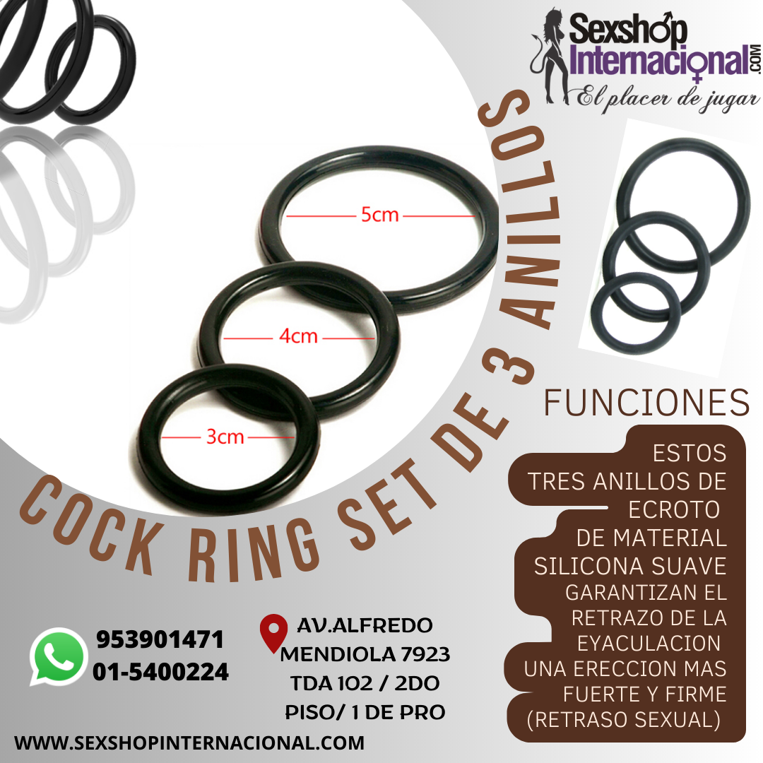  Cock Ring Set Anillos mayor errecion